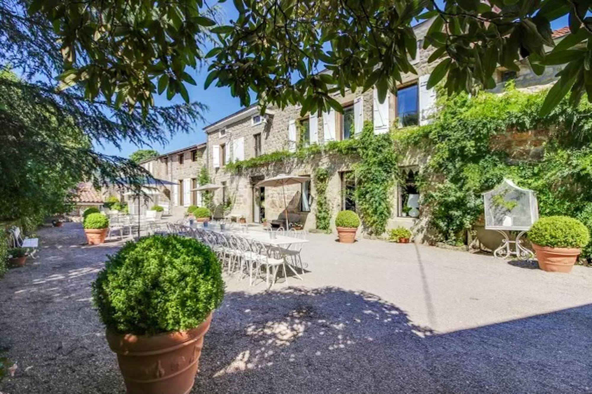 Manoir Majestueux A Satillieu Avec Piscine Privee Esterno foto