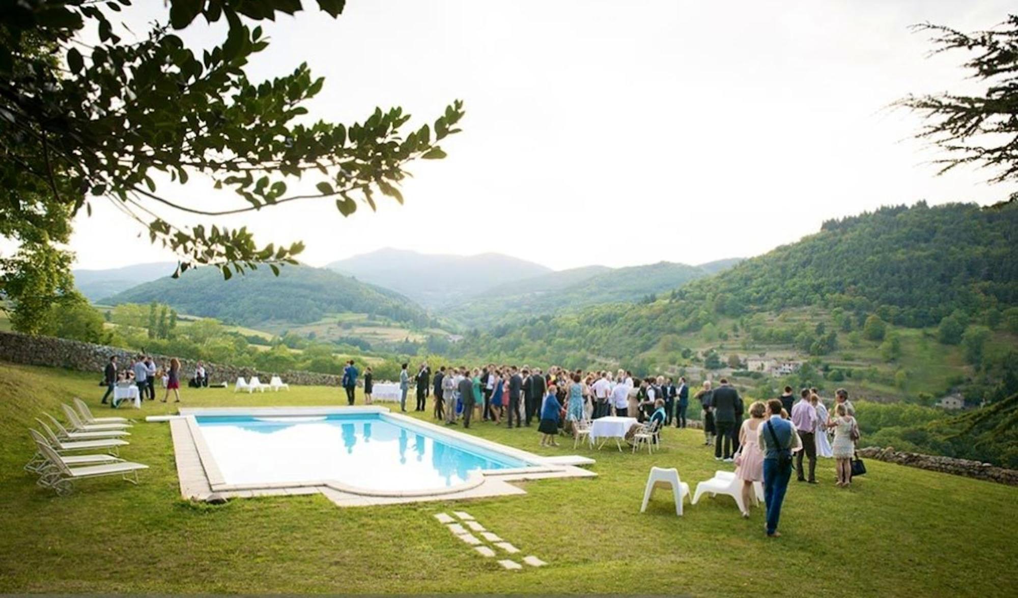 Manoir Majestueux A Satillieu Avec Piscine Privee Esterno foto